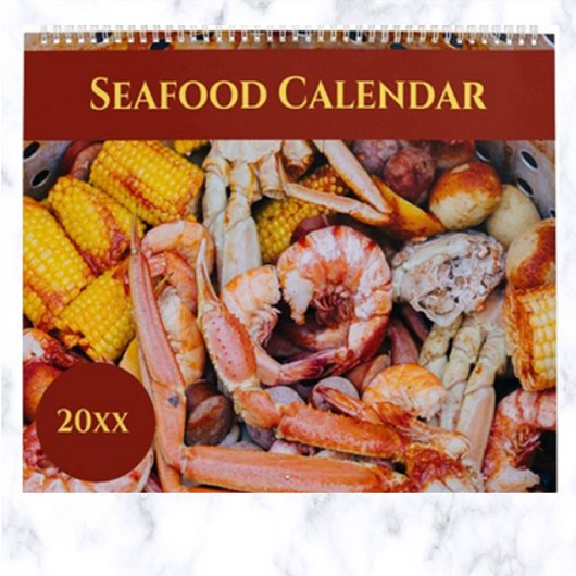 Calendrier des fruits de mer modifiables