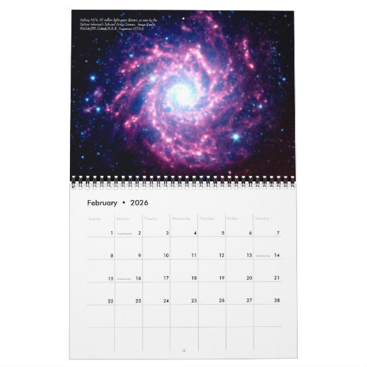 Calendrier des Galaxies (Feb 2026)