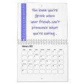 Calendrier des Humours grecs 2026 (Feb 2027)