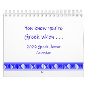 Calendrier des Humours grecs 2026