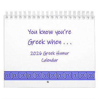 Calendrier des Humours grecs 2026