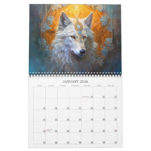 Calendrier des Imaginaires magiques Wolf 2026 (Jan 2026)