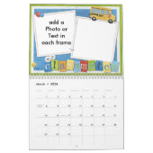 Calendrier des journées scolaires (Mar 2026)