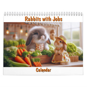 Calendrier des lapins au travail