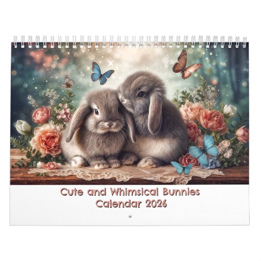Calendrier des lapins mignons et Whimsical (Protection)