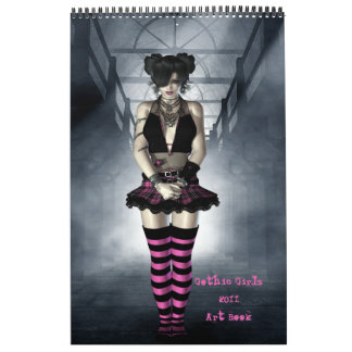 Calendrier des livres d'art pour filles gothiques 