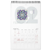 Calendrier des Mandalas Fleurs (Feb 2026)