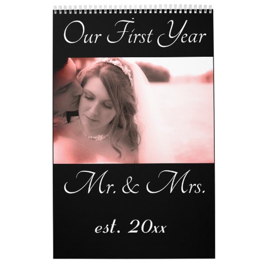 Calendrier des Mariages photo 1ère année (Protection)