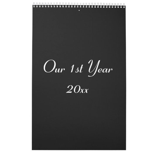 Calendrier des Mariages photo 1ère année (Dos)