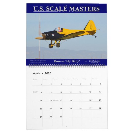 Calendrier des mesureurs d'échelle des États-Unis  (Mar 2026)