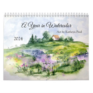 Calendrier des murs d'aquarelle