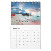Calendrier des murs de la collection de plages (Mar 2027)