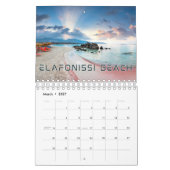 Calendrier des murs de la collection de plages (Mar 2027)