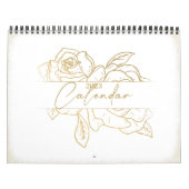 Calendrier des murs floraux 2023 | Or (Protection)
