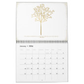 Calendrier des murs floraux 2023 | Or (Jan 2026)