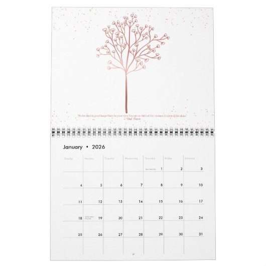 Calendrier des murs floraux 2023 | ROSE (Jan 2026)