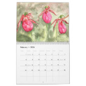 Calendrier des murs floraux aquarelle (Feb 2026)