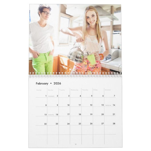 Calendrier des murs Mariages Art déco (Feb 2026)