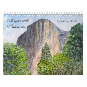 Calendrier des murs peintures aquarelles