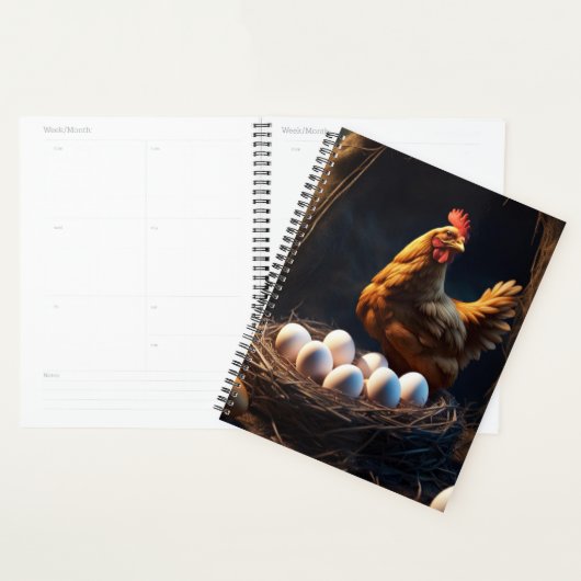 Calendrier des oeufs de poulet (Devant avec enveloppe)