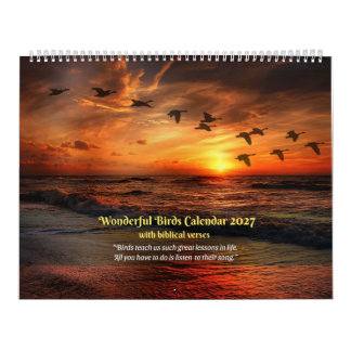 Calendrier des oiseaux 2027 - Avec des versets bib