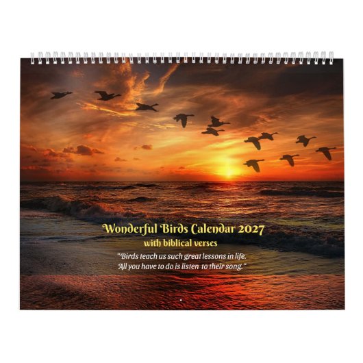 Calendrier des oiseaux 2027 - Avec des versets bib (Protection)