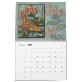 Calendrier des oiseaux à motif lunaire (Jan 2027)