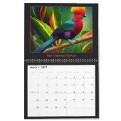 Calendrier des oiseaux colorés (Mar 2027)