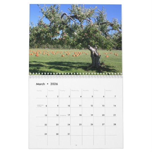 Calendrier des Orchards Apple du New Hampshire (Mar 2026)
