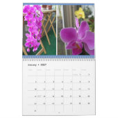 Calendrier des orchidées du dos (Jan 2027)