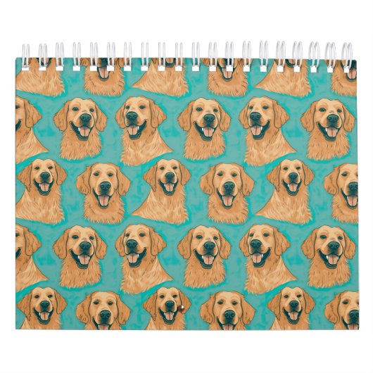 Calendrier des ordinateurs de bureau Golden Retrie (Protection)