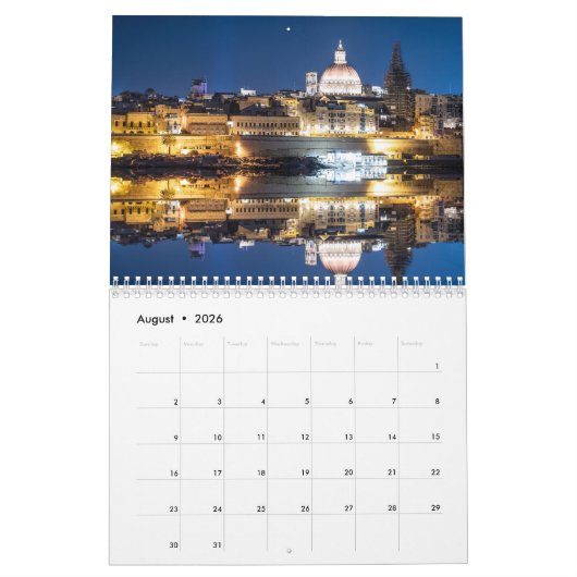 Calendrier des paysages de La Valette (Aug 2026)