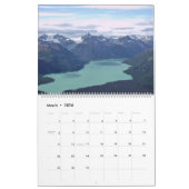 Calendrier des paysages de l'Alaska (Mar 2026)