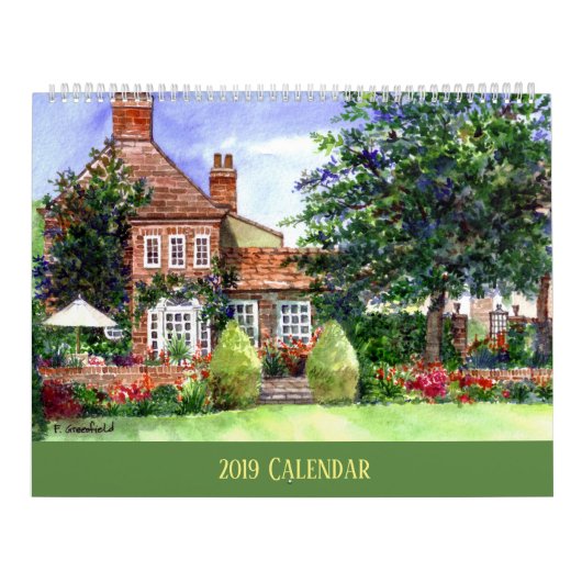 Calendrier des peintures d'aquarelle du paysage (Protection)