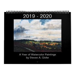 Calendrier des peintures d'aquarelle par Steven