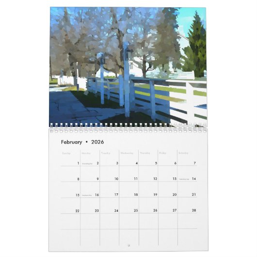 Calendrier des peintures numériques (Feb 2026)