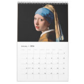 Calendrier des peintures Vermeer (Jan 2026)