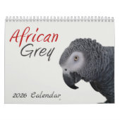 Calendrier des perroquets gris africains 2026 (Protection)