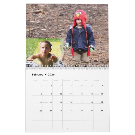 Calendrier des petits enfants (Feb 2026)
