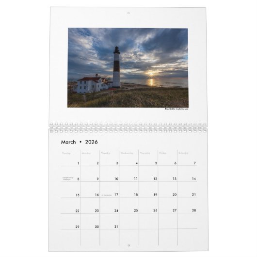 Calendrier des phares (Mar 2026)