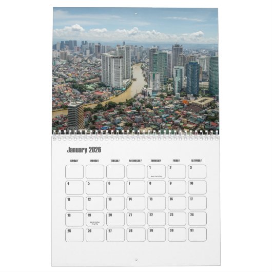 Calendrier des Philippines (Jan 2026)