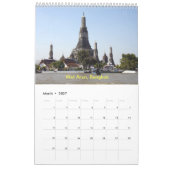 Calendrier des photographies en Thaïlande (Mar 2027)