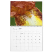 Calendrier des photos de fleur de l'Iris flou (Feb 2027)