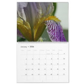 Calendrier des photos de fleur de l'Iris flou (Jan 2026)