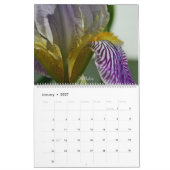 Calendrier des photos de fleur de l'Iris flou (Jan 2027)