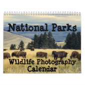 Calendrier des photos de la faune des parcs nation (Protection)