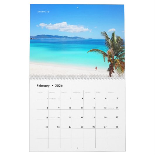 Calendrier des plages d'Anguilla 2023 (Feb 2026)