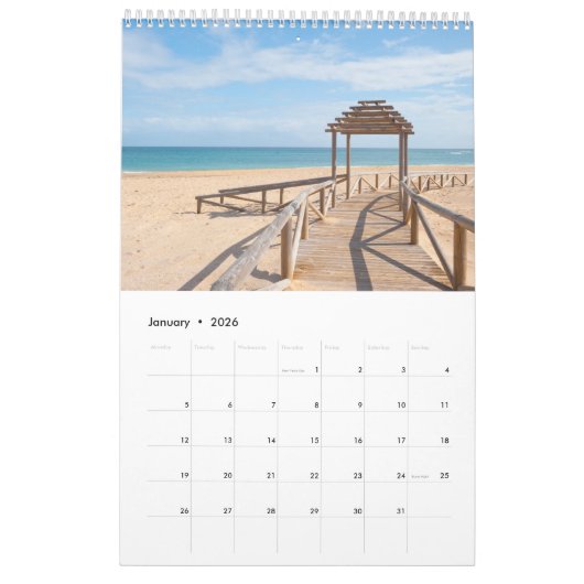 Calendrier des plages n° 1 (moyen A3) (Jan 2026)