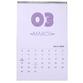 Calendrier des planificateurs minimalistes (Mar 2026)