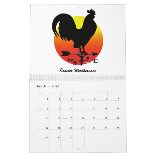 Calendrier des poulets 2026 (Mar 2026)